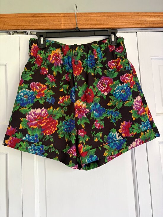 Zara Pants - Zara Floral Paper Bag Designer High Waist Women's  Shorts Pockets Size XS